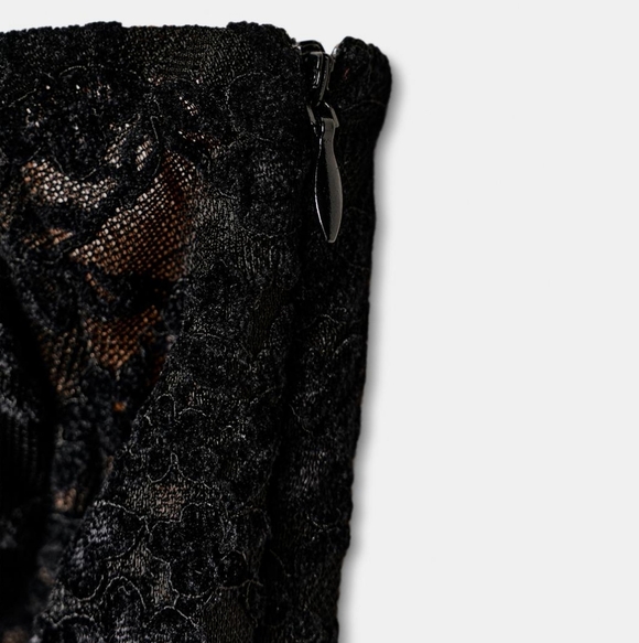 Zara Velvet Lace Black Corset Sz M - Picture 6 of 12